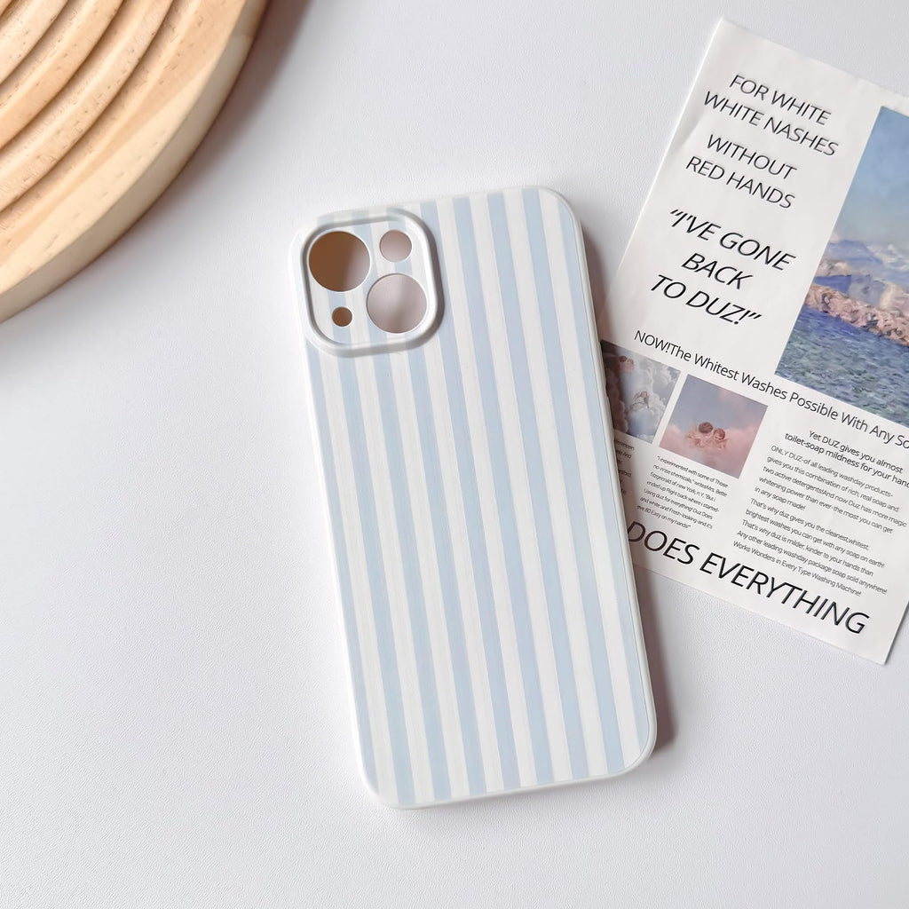 For Iphone 14 Case Cute Color Striped With Aesthetics Design For Girls Women Sof
