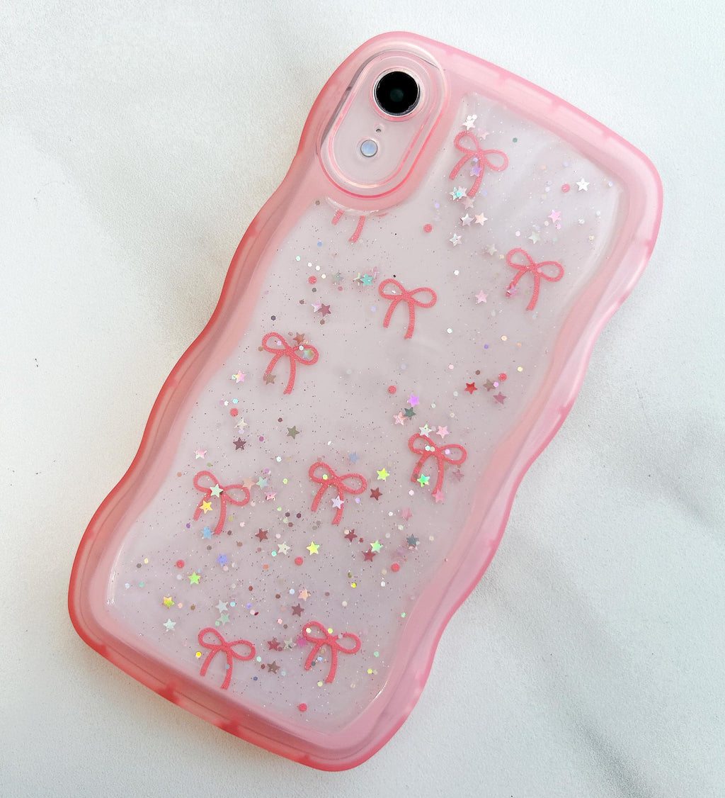 iPhone XR Case, Glitter Star & Curved Edge Handle Grip Design, Military-Grad