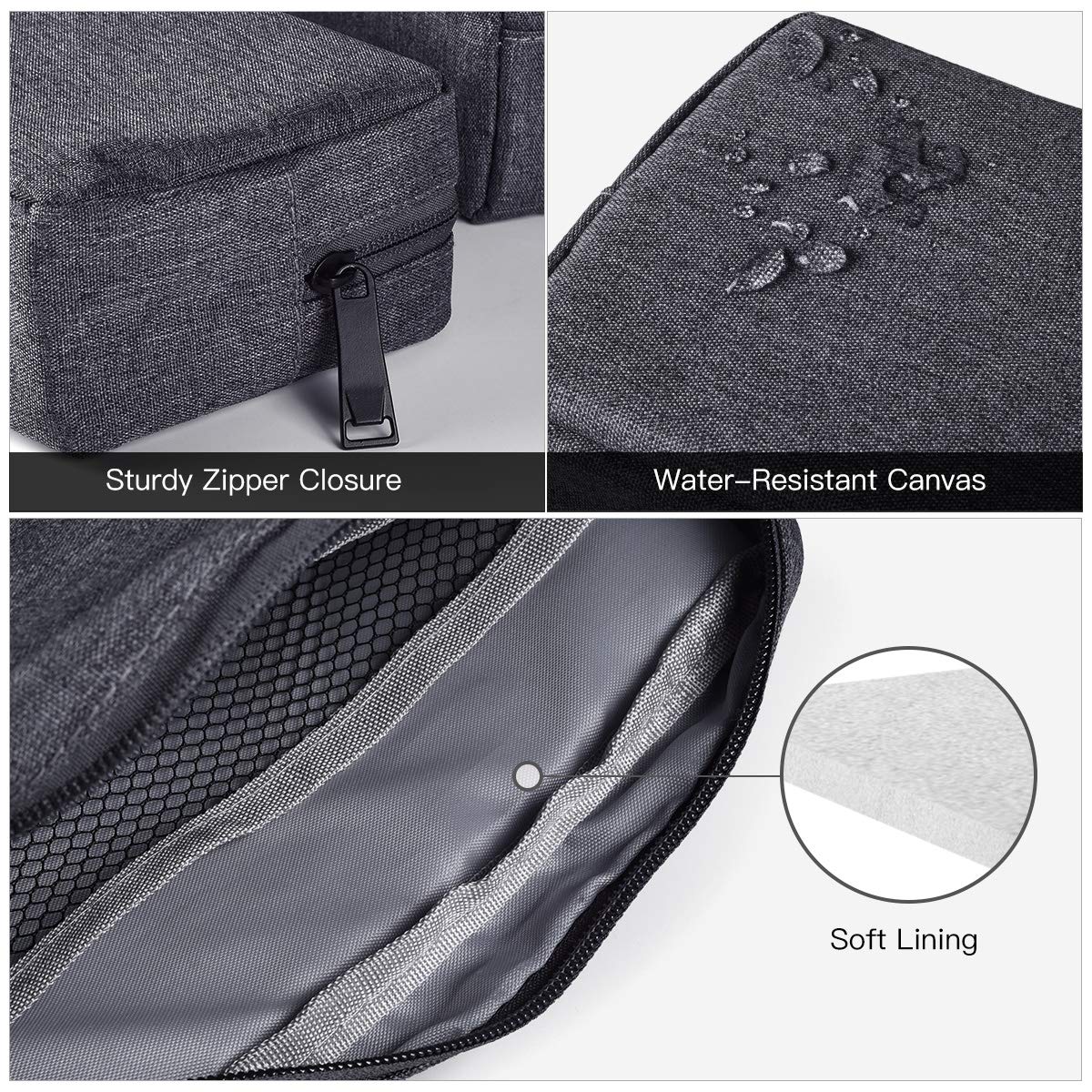 Accessories Carrying Case, 2Pcs Big + Small Port
