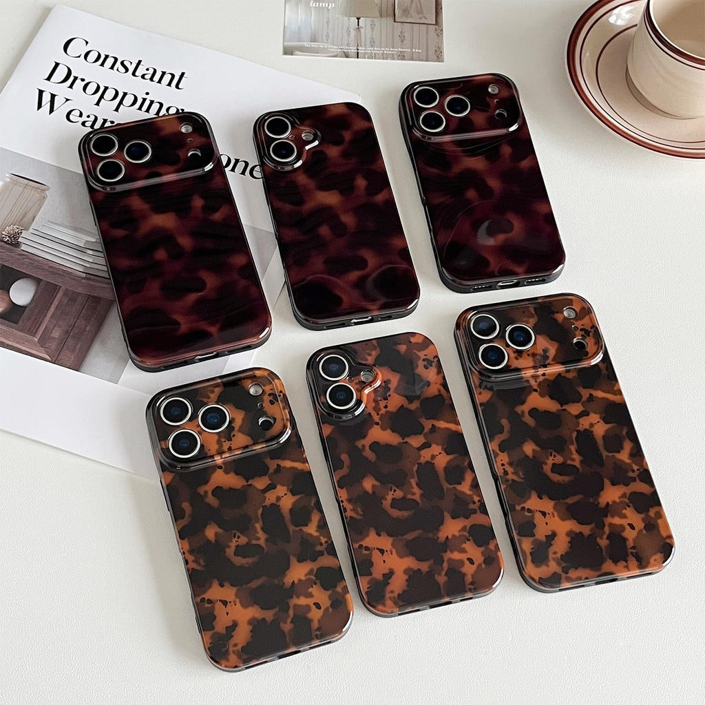 17 Pro Case For Women, Fashion Fall Tortoise Shell Phone Case, Classic Soft Tpu
