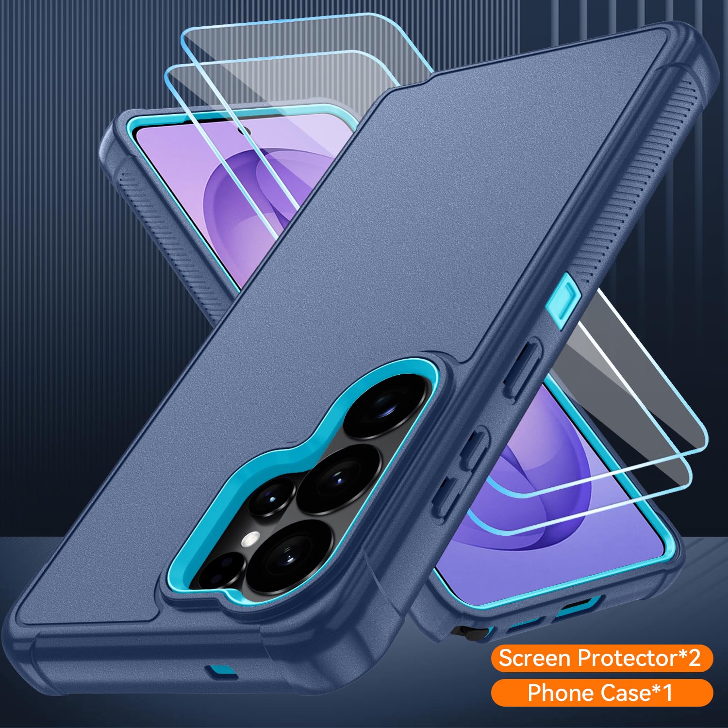 for Samsung Galaxy S26 Ultra Case with HD Screen Protector, 3-Layer Shockproof M