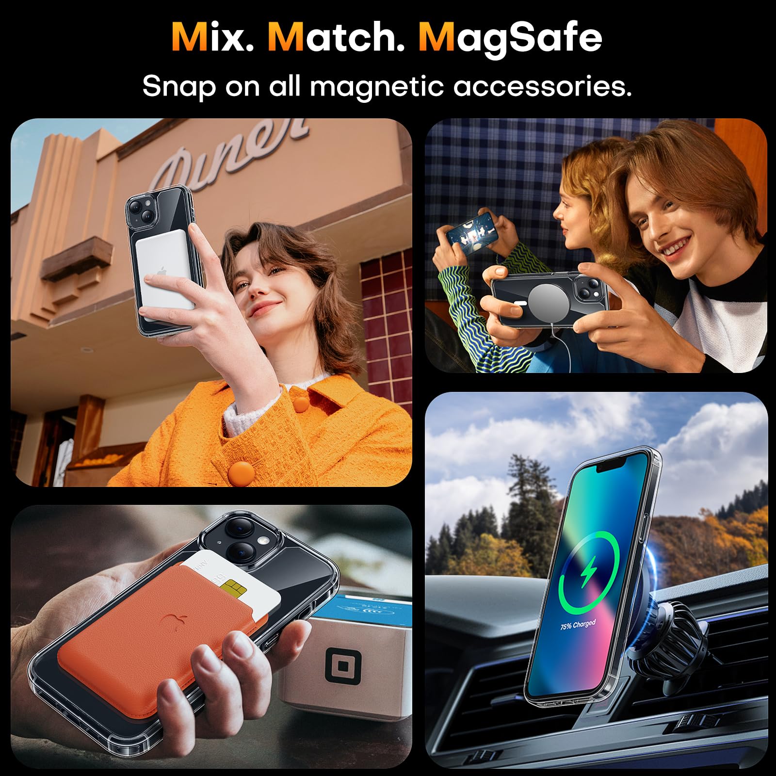 In 1 Magnetic For Iphone 13 Case, [ Magsafe] [With 1X Screen Protectors] Not-Yel