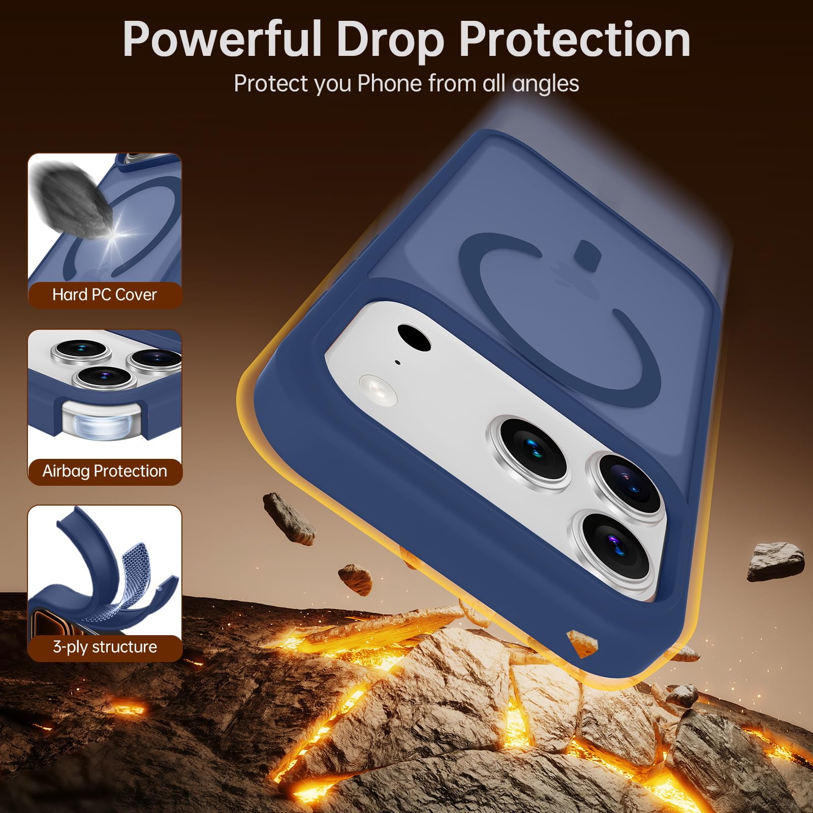 For Iphone 17 Pro Max Case Magnetic, Magsafe, Shockproof Military-Grade Protecti