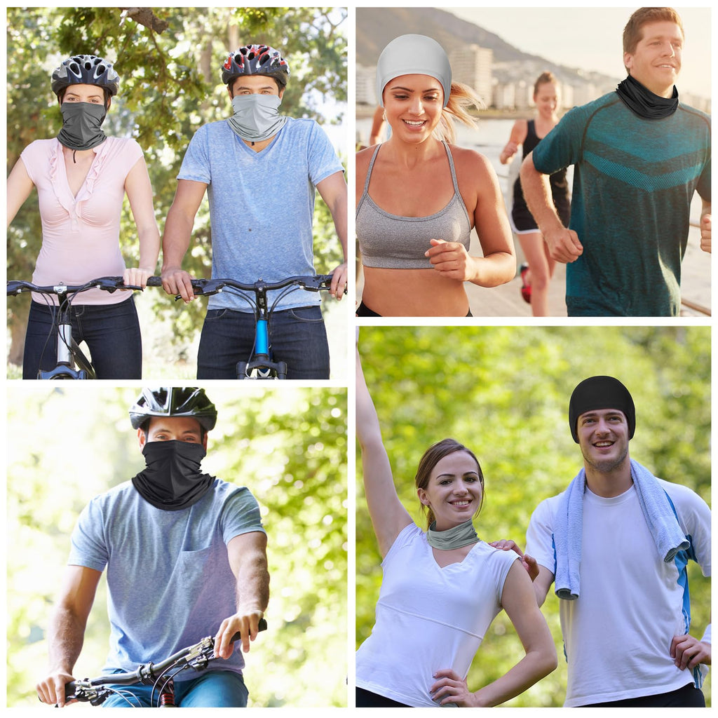 6 Pieces Summer UV Protection Cooling Neck Gaiter Face Clothing Neck Gaiter Mask