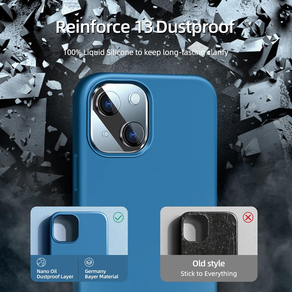 in 1 Designed for iPhone 13 Case, with 2 Pack Screen Protector,2 Pack Camera L