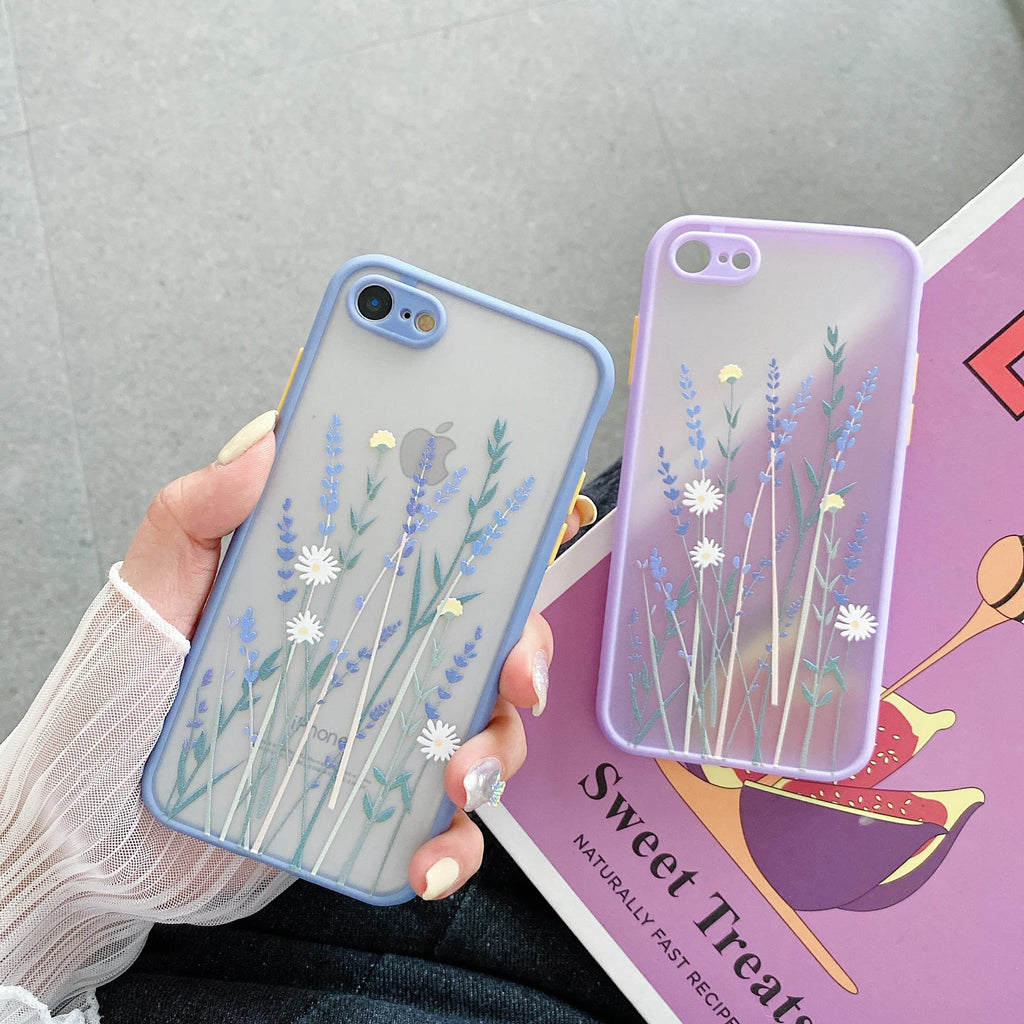 Compatible with iPhone 6/6s for Girl Woman, Floral Flower Pattern Slim Design, P