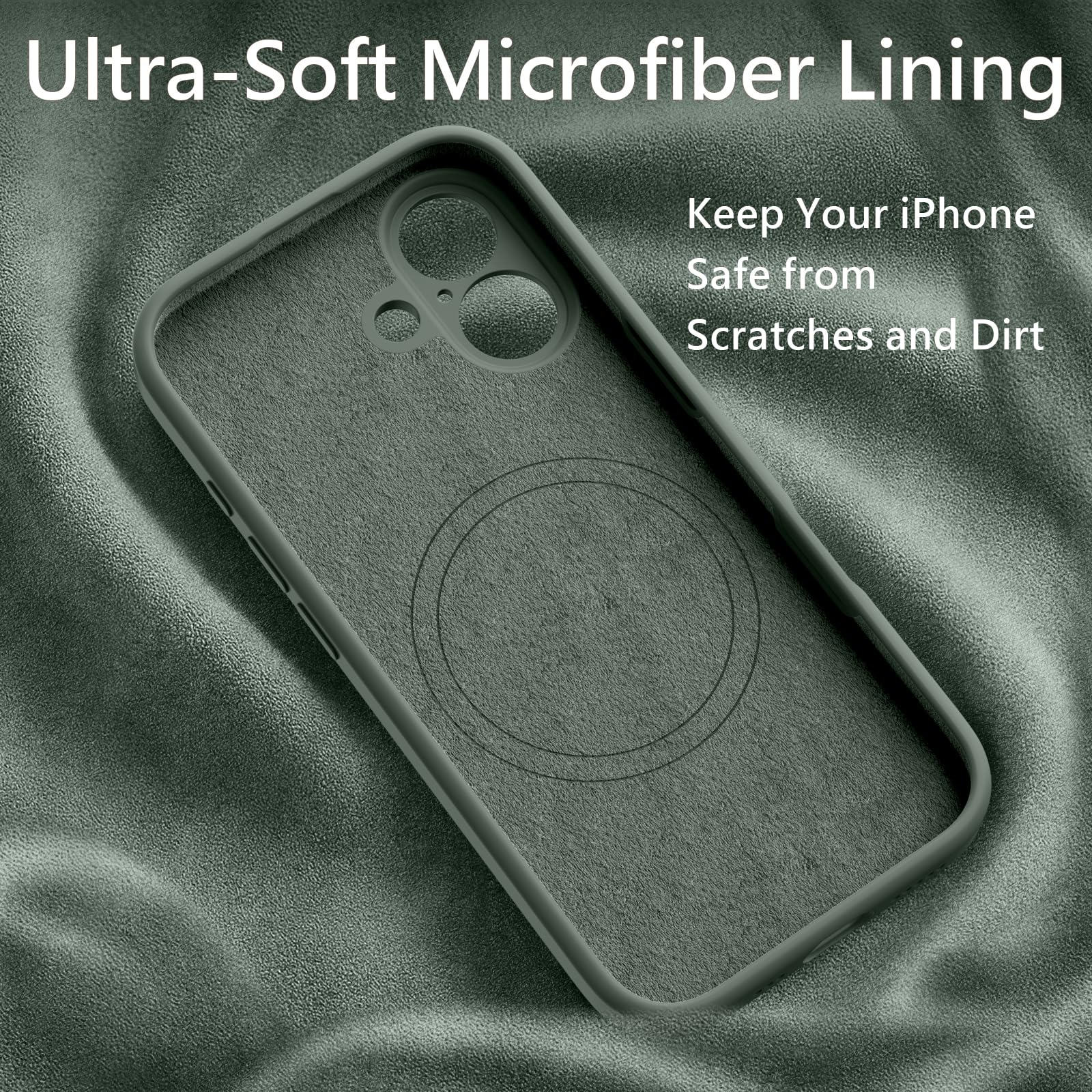 for iPhone 17 Case, Compatible with MagSafe, [Integrated Silicone Camer