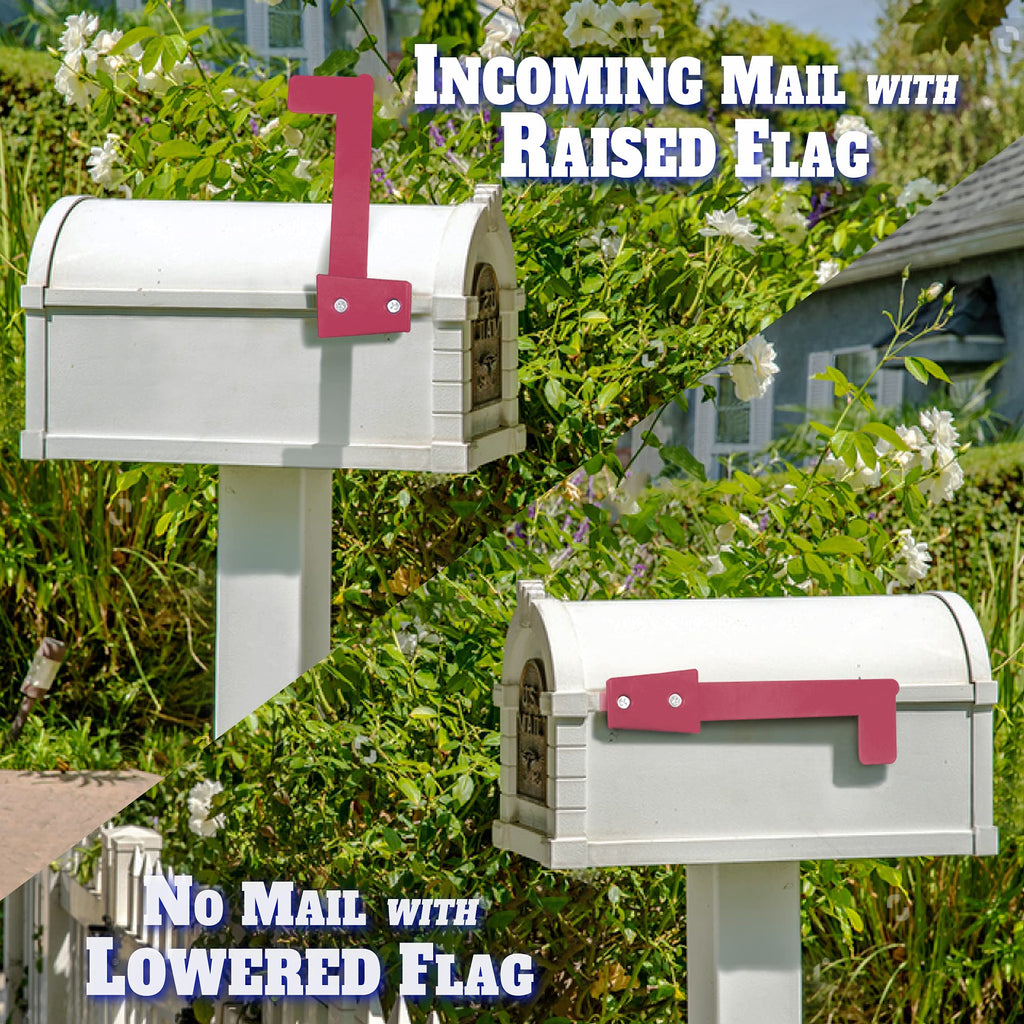 Universal Outgoing Mailbox Flag for Brick, Wood, Metal & Stucco - Rust Resistant