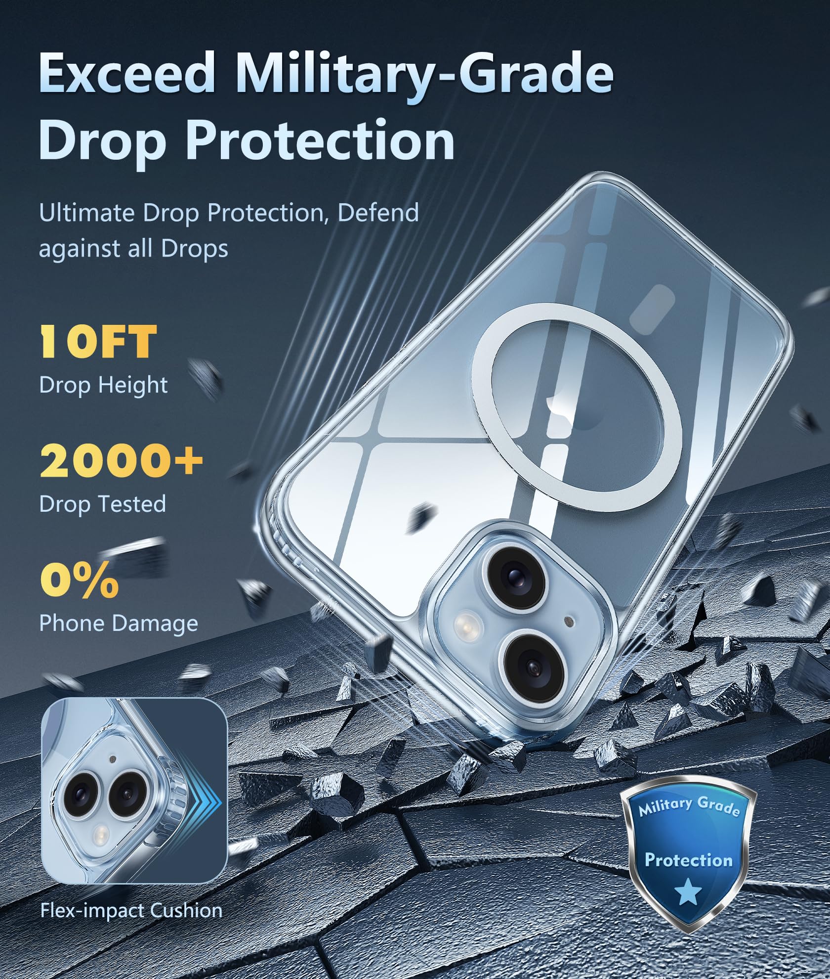 Iphone 15 Case Clear: Iphone 14/13 Case Magnetic Phone Cases With Screen Protect