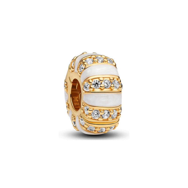 Gold Inlaid with Jade Charm