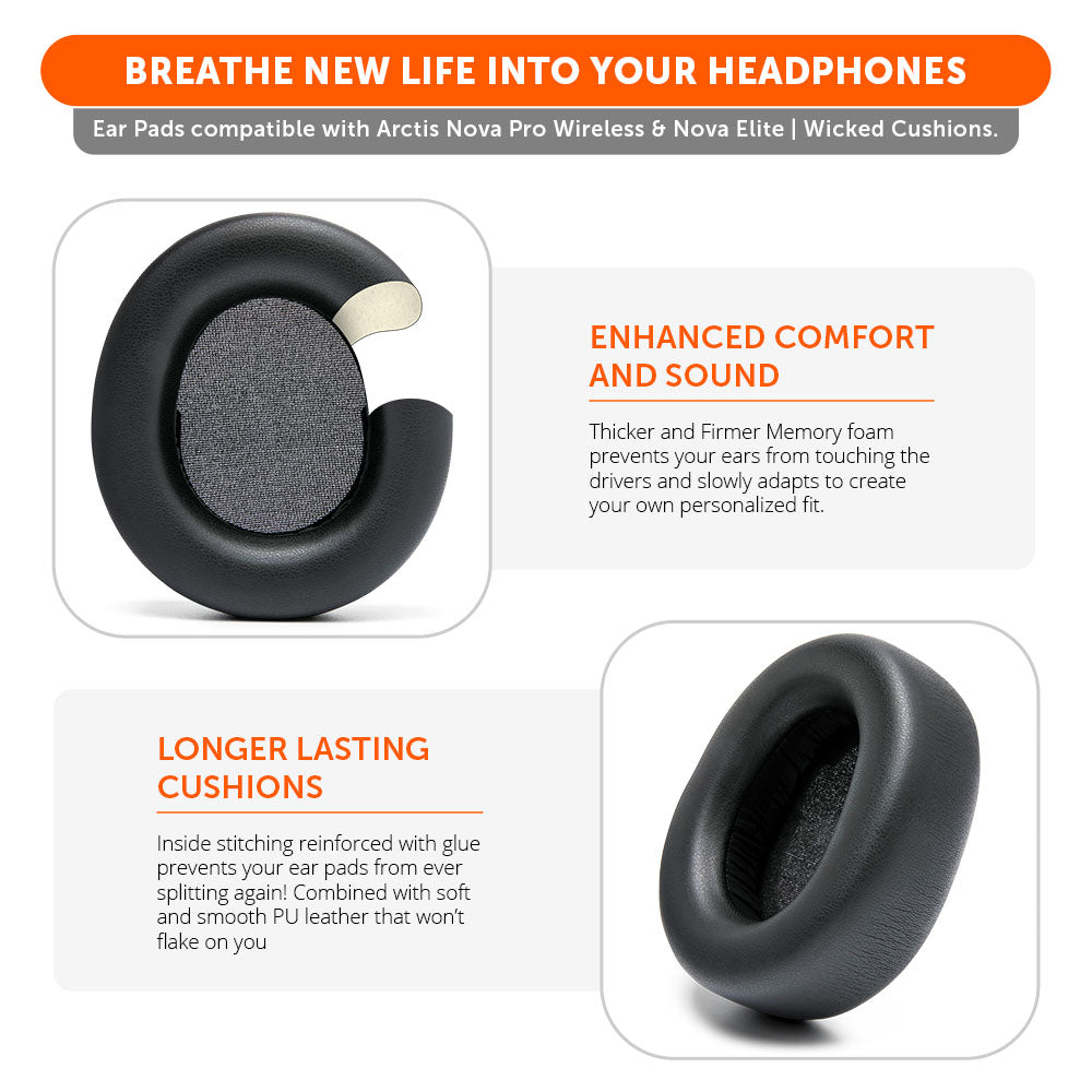 Arctis Nova Pro Wireless & Nova Elite Earpads - WC PadZ Nova Pro Wireless