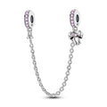 Girls Bow Rubber Plug Safety Chain