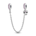 Girly Bow Rubber Stopper Safety Chain