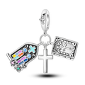 Church Window Bible Cross Charm