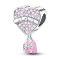 Mother's Day Style - Bright Pink Heart Children's Shoes Charm