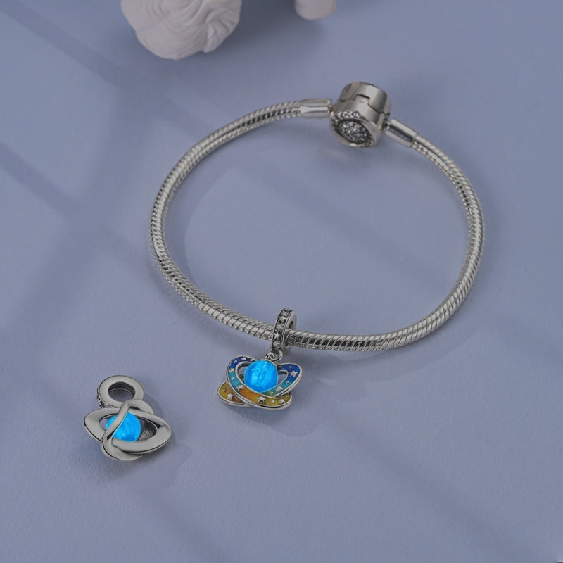 Luminous Colorful Planet Charm