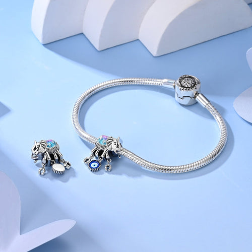 Blue Elephant Charm