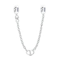 Double Heart Interlocking Rubber Plug Safety Chain