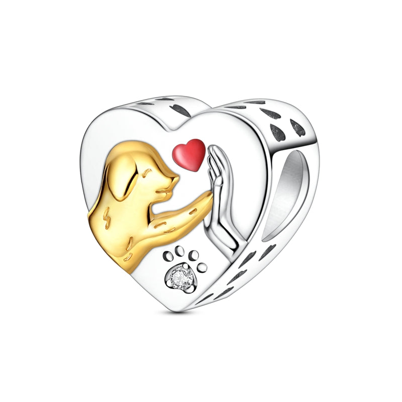 Man and Puppy Charm