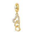 Gold Heart Tassel Charm