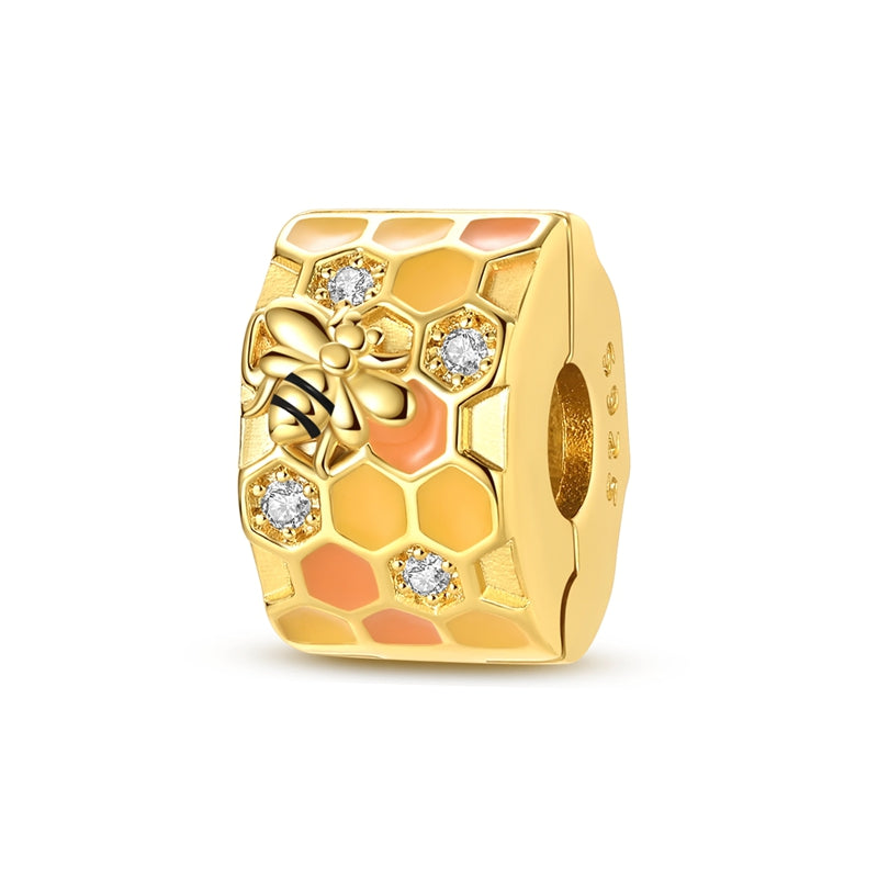 Honeycomb Bee Retainer Charm