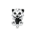 Happy Little Tiger Holding Charm