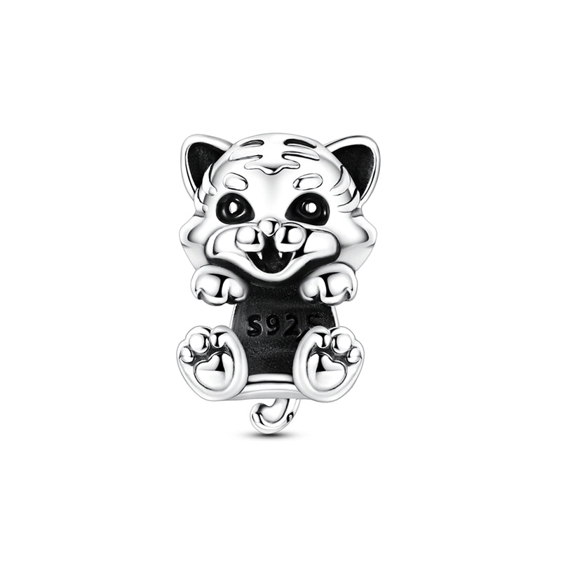 Happy Little Tiger Holding Charm