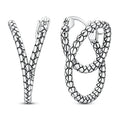 Snake Bone Pattern Curved Earrings