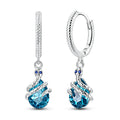 Snake Around Stone Snake Bone Pattern Earrings