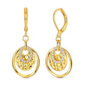 Sparkling Three-hoop Earrings
