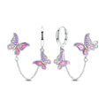 Shiny Glazed Butterfly Earrings