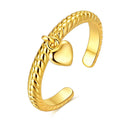 Heart Snake Bone Pattern Ring