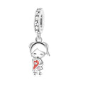 Girl Holding a Heart Charm