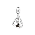Happy Graduation Girl Heart Shaped Hollow Shiny Charm