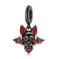 Cartoon Black and Red Bat Charm