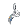 Colorful Lucky Feather Charm