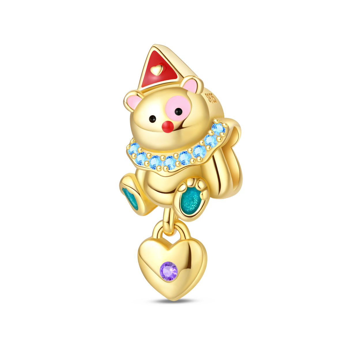 Fun Bear Clown Charm