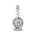 Colored Zirconium Ferris Wheel Charm