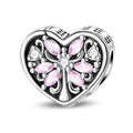 Heart-shaped Pink Tree of Life Charm