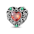 Maple Leaf Heart Charm