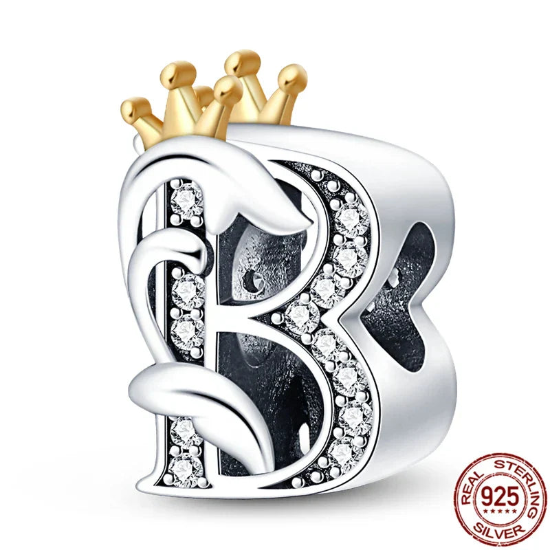 Personal Letter Crown Charm