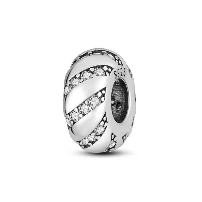 Striped Crystal Charm Spacer