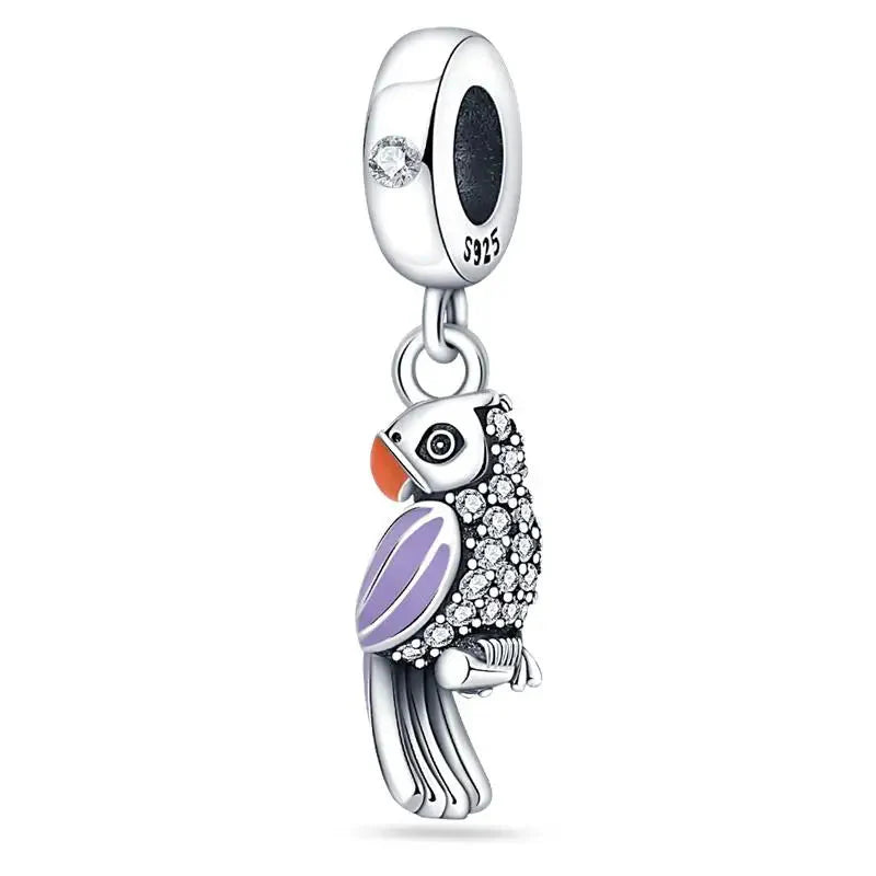 Purple Parrot Charm