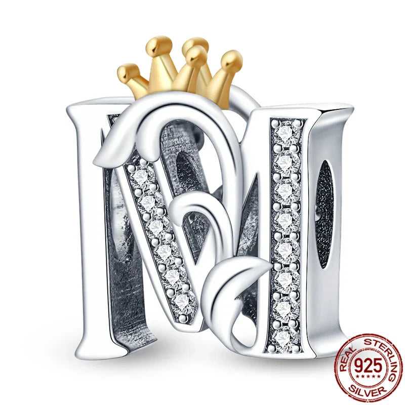 Personal Letter Crown Charm