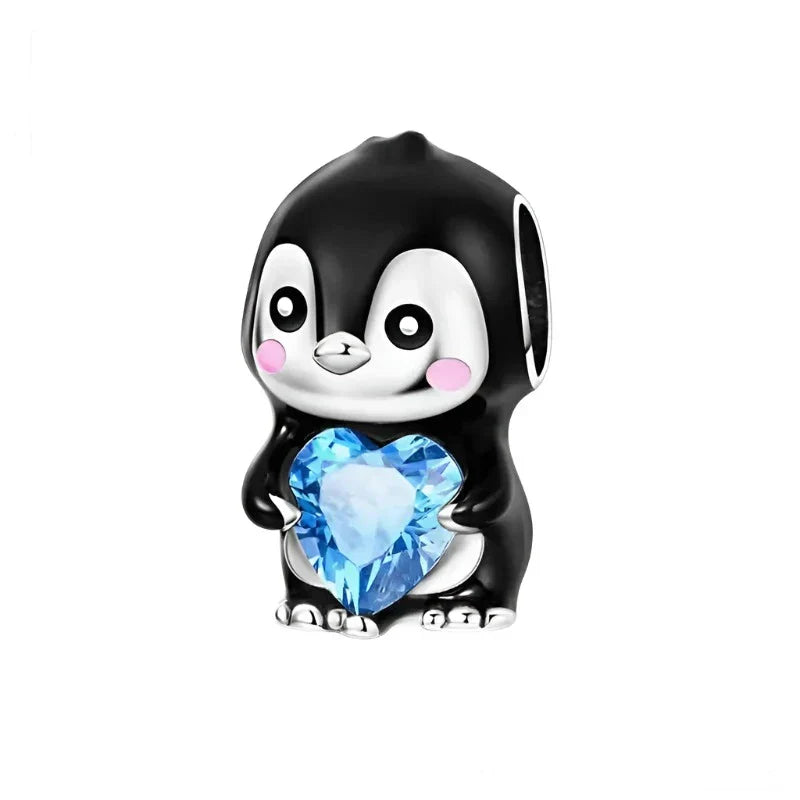 Penguin Heart Charm