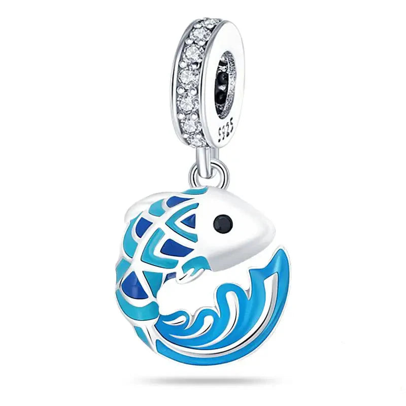 Blue Tail Fish Charm