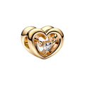 Gold Twirl Heart Charm