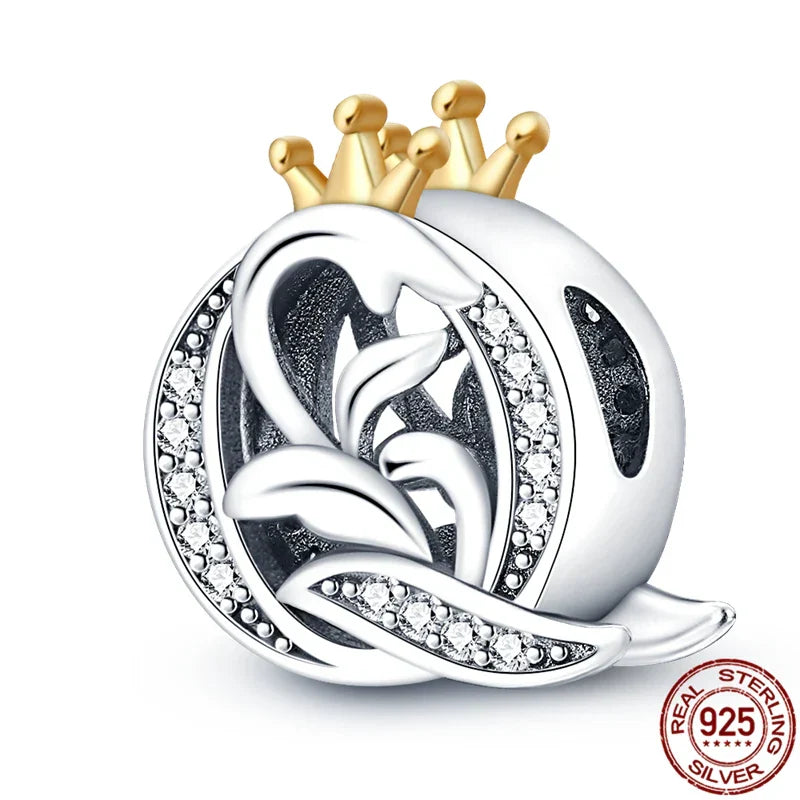 Personal Letter Crown Charm
