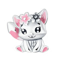 Flower Fox Charm