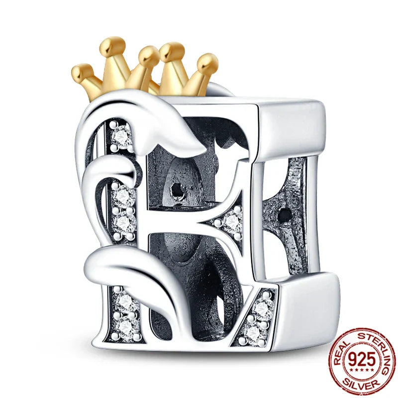 Personal Letter Crown Charm